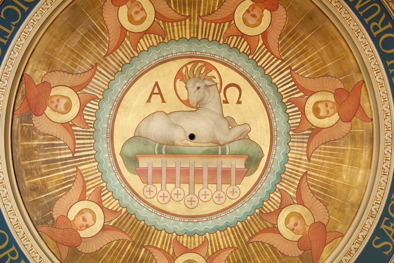 Kirche Saint-Francois Xavier, Das Lamm Gottes (Agnus Dei), Paris, Frankreich von Unbekannt