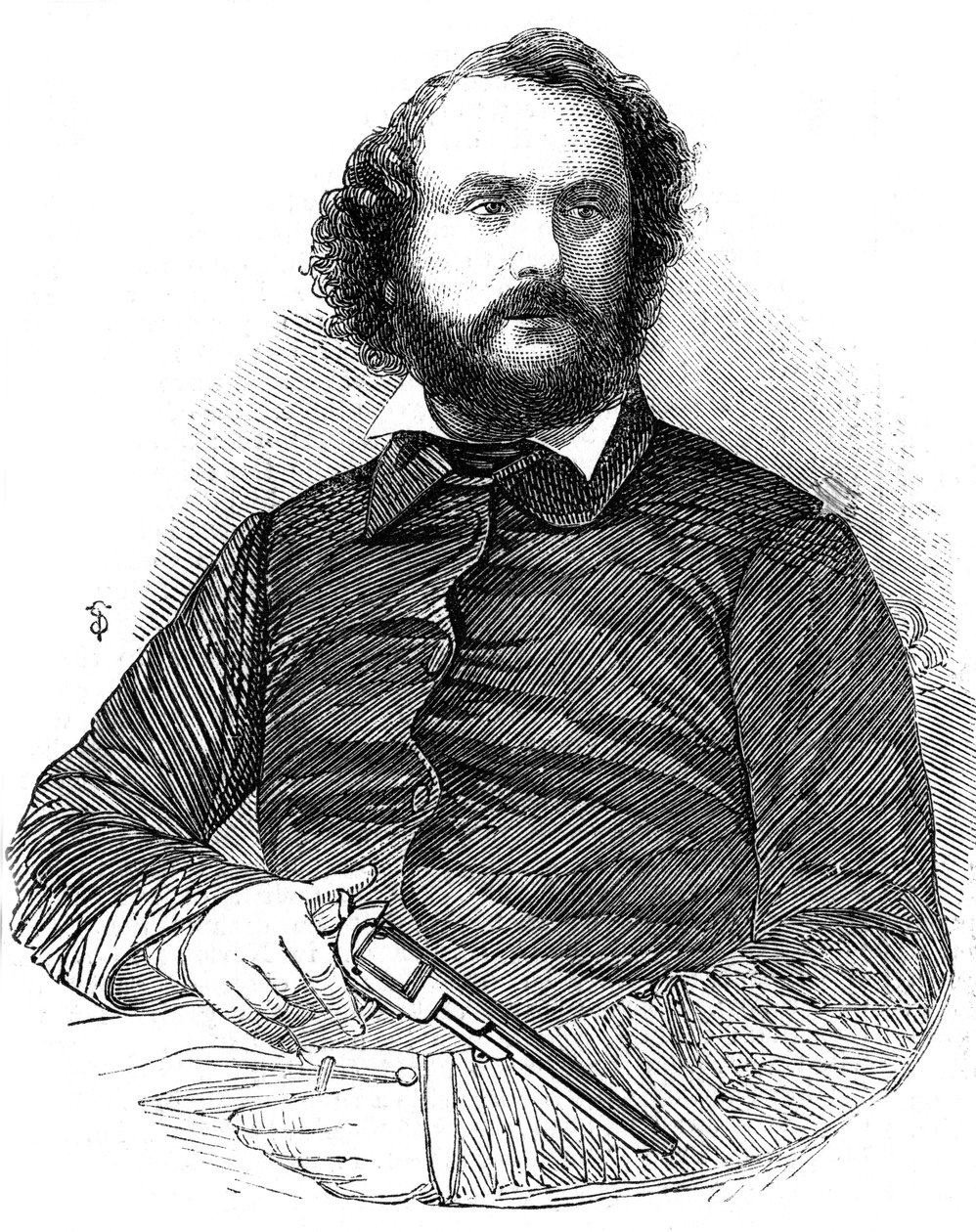 Samuel Colt 1814-1862, Erfinder des Colt-Revolvers, 1856 von Unbekannt
