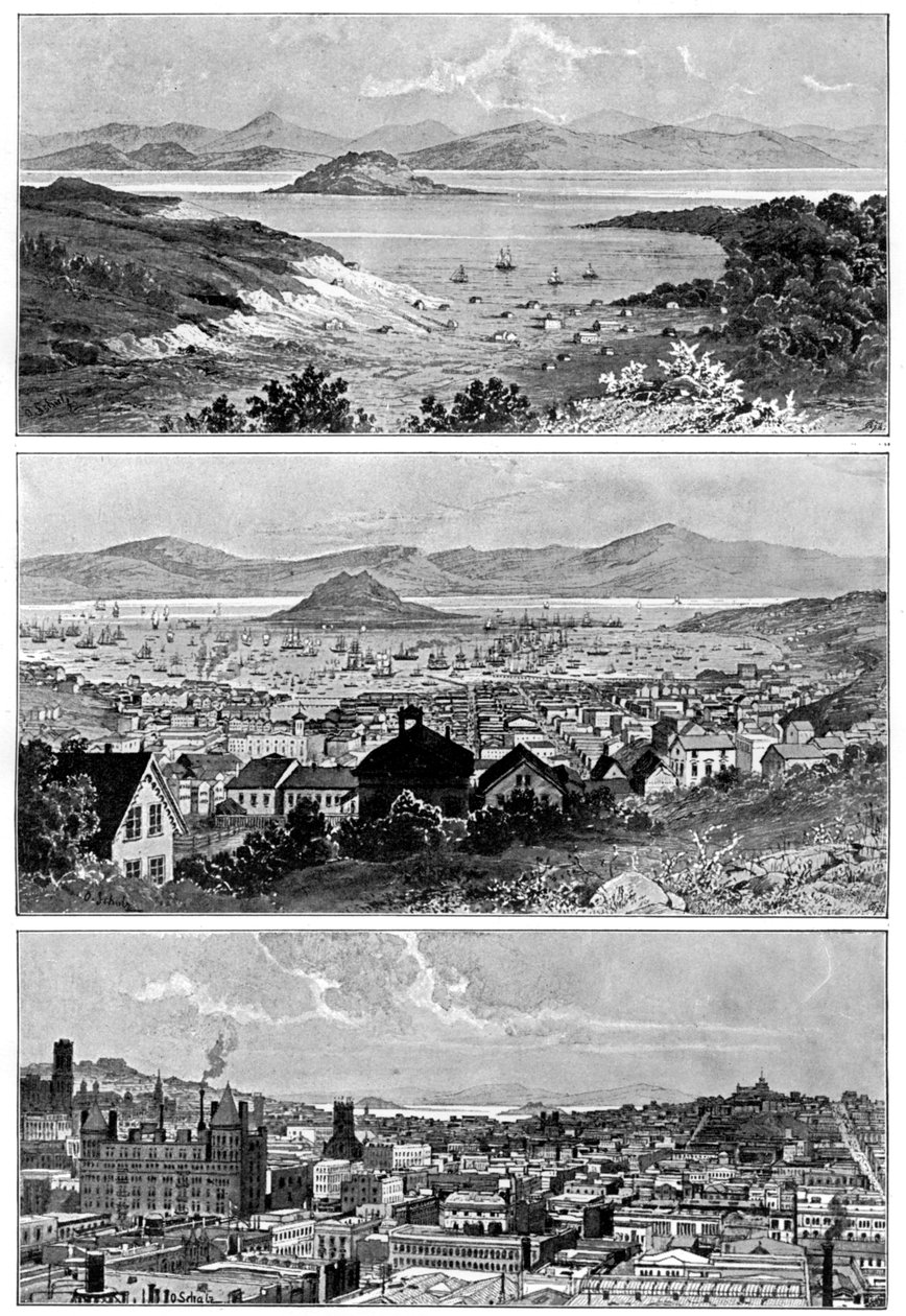 San Francisco im November, 1848, 1858 und Ende des 19. Jahrhunderts, 1901 von Unbekannt