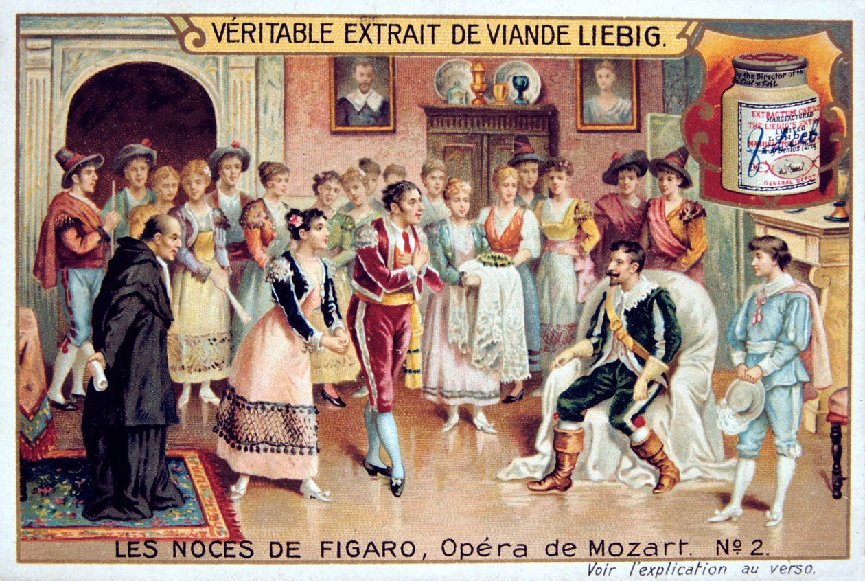 Szene aus Mozarts Oper Die Hochzeit des Figaro, 1786 1905 von Unbekannt