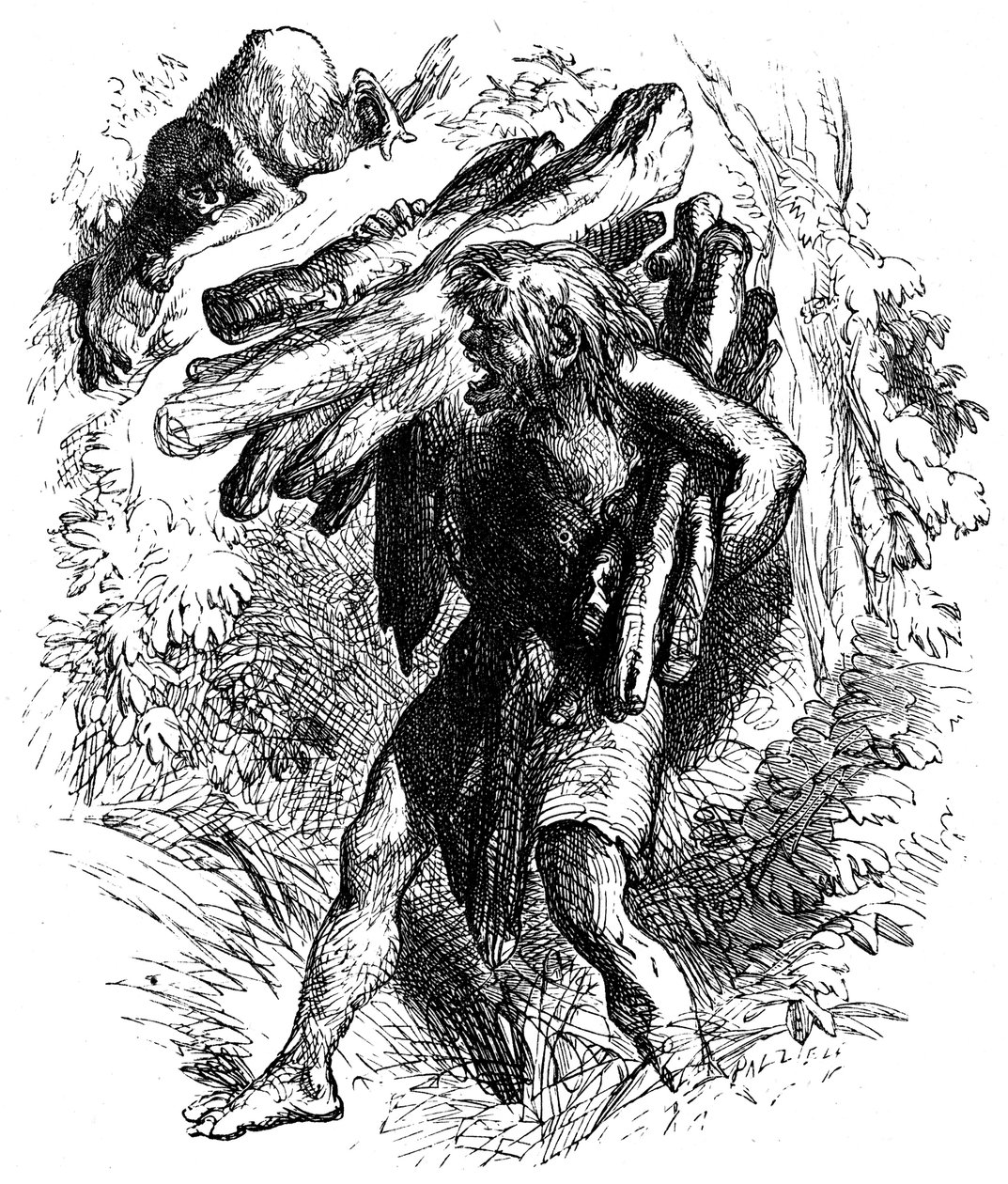 Szene aus Der Sturm von William Shakespeare, 1856-1858 von Unbekannt