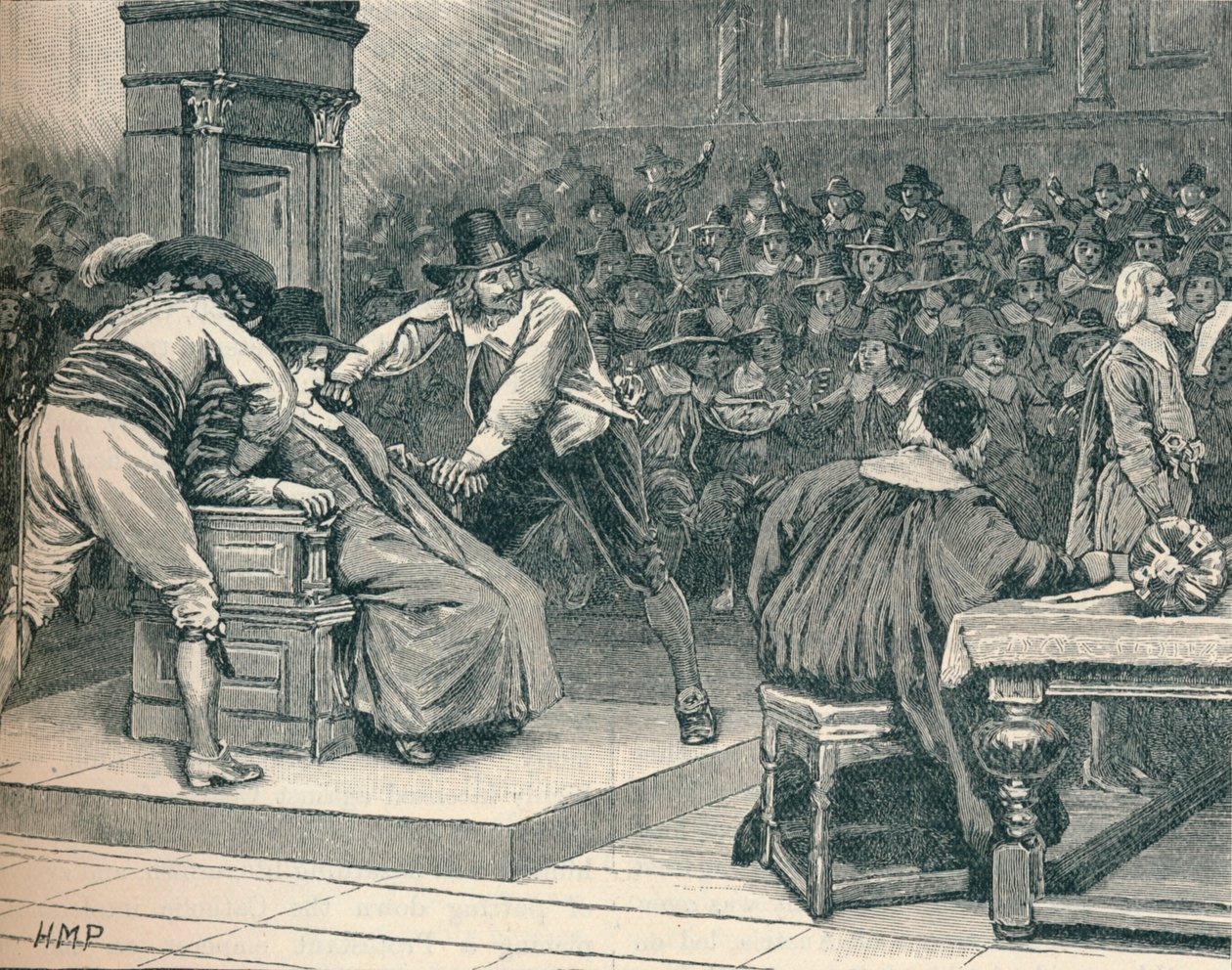 Szene im Unterhaus: der Sprecher gezwungen, 1629 von Unbekannt