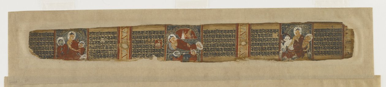 Szenen aus dem Leben Buddhas aus einem Prajna-paramita-Manuskript von Unbekannt