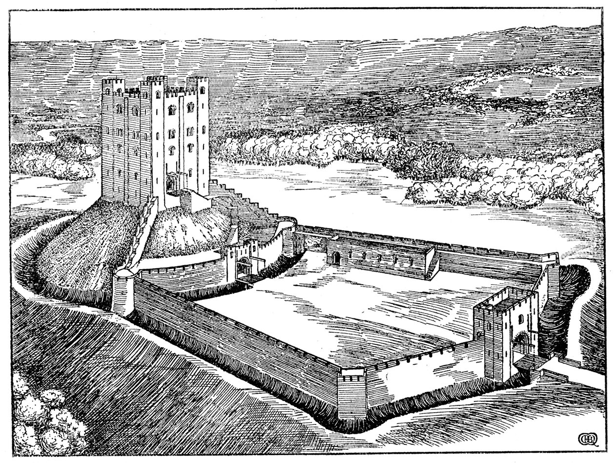 Schema einer normannischen Burg basierend auf Castle Hedingham, Essex, England von Unbekannt