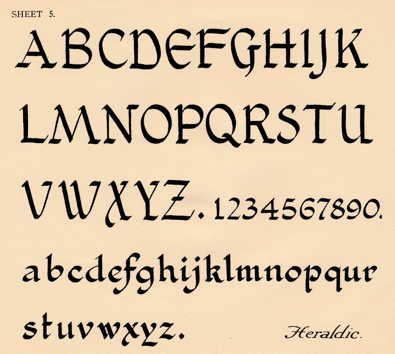 Blatt 5, aus einem Portfolio von Alphabeten, 1929 von Unbekannt