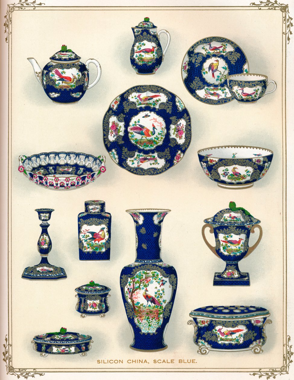 Silizium China, Scale Blue, frühes 20. Jahrhundert, 1911 von Unbekannt