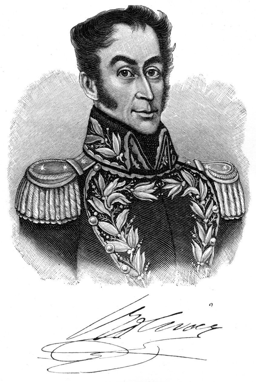 Simon Bolivar, südamerikanischer Revolutionsführer des 19. Jahrhunderts, 1901 von Unbekannt
