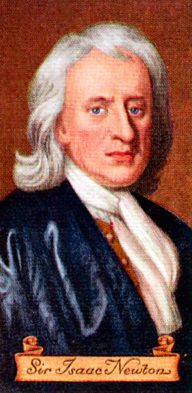Sir Isaac Newton, aus einer Serie von Zigarettenkarten, 1935 von Unbekannt