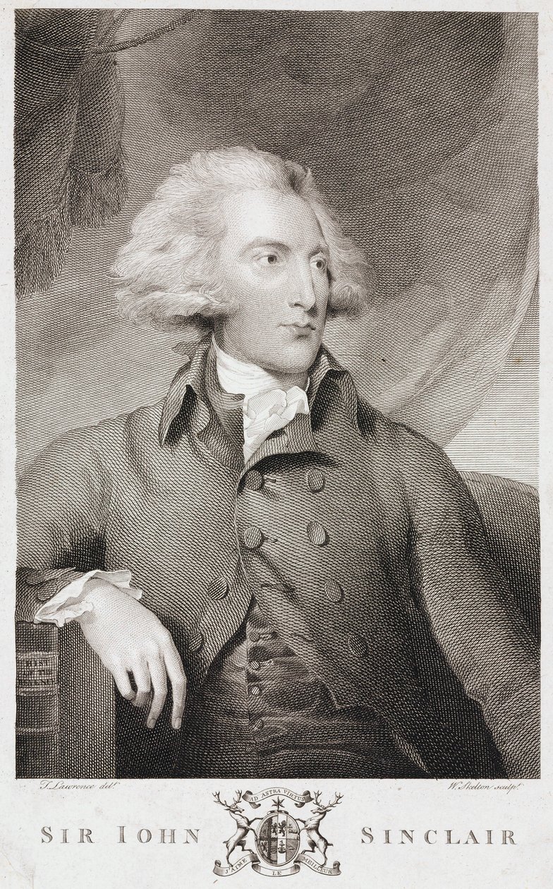 Sir John Sinclair, schottischer Agrarökonom und Statistiker, ca. 1790er von Unbekannt