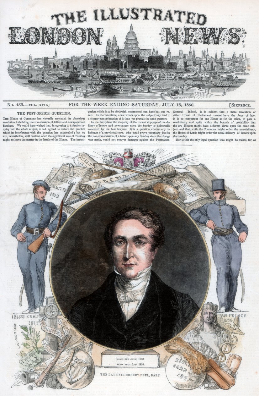 Sir Robert Peel, 1850 von Unbekannt