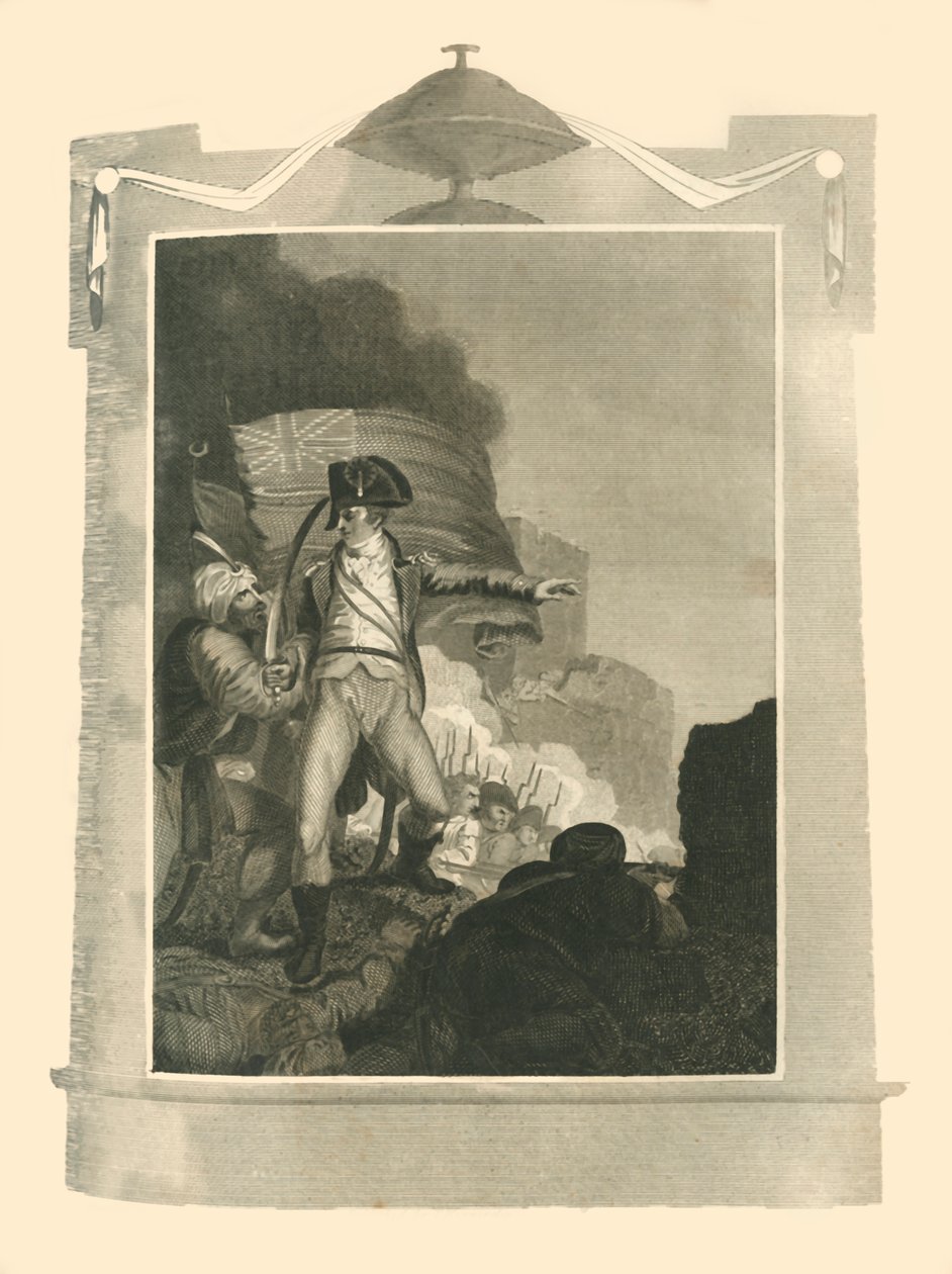 Sir Sidney Smith verteidigt die Bresche bei Acre, 1799, 1816 von Unbekannt