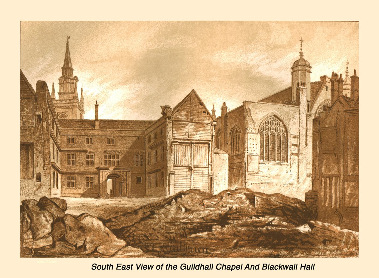 Südostansicht Guildhall Chapel und Blackwell Hall von Unbekannt