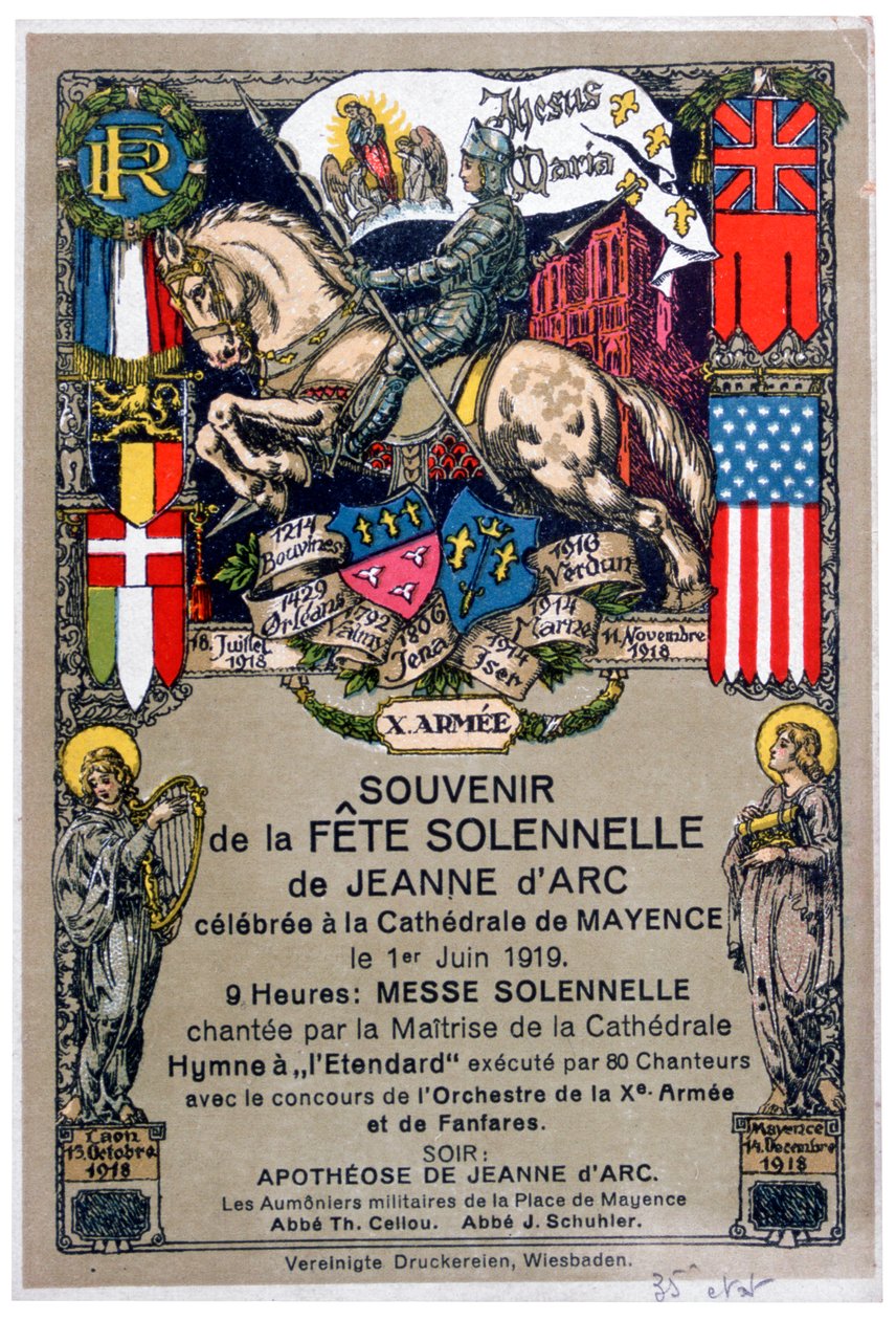 Souvenir eines Festes zu Ehren von Jeanne d