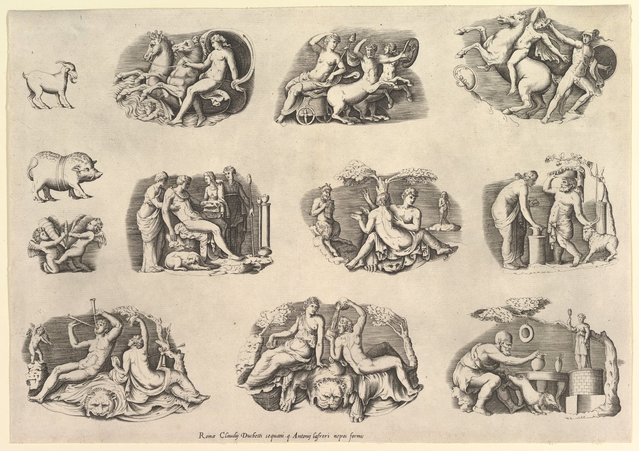 Speculum Romanae Magnificentiae: Themen nach der Antike..., ausgeführt ca. 1550-77, gedruckt nach 1577 von Unbekannt