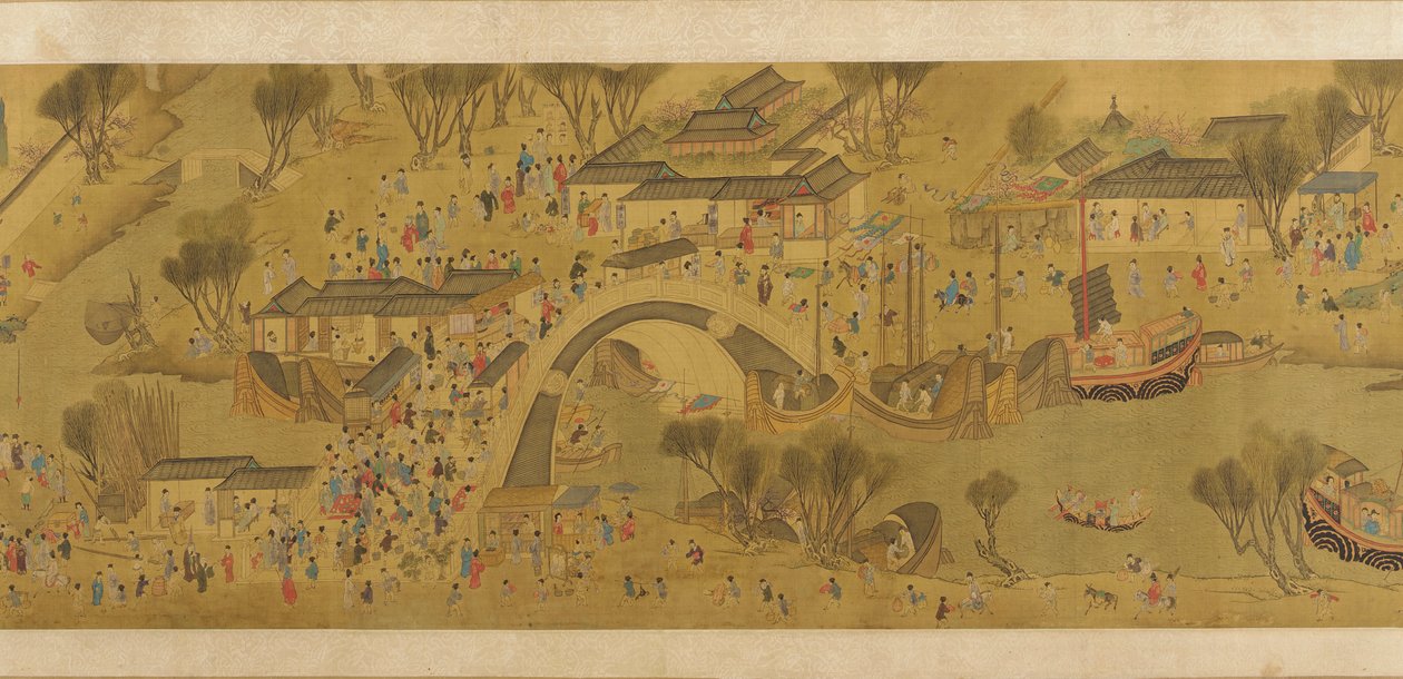 Frühlingsfest am Fluss, Qing-Dynastie, 18. Jahrhundert von Unbekannt