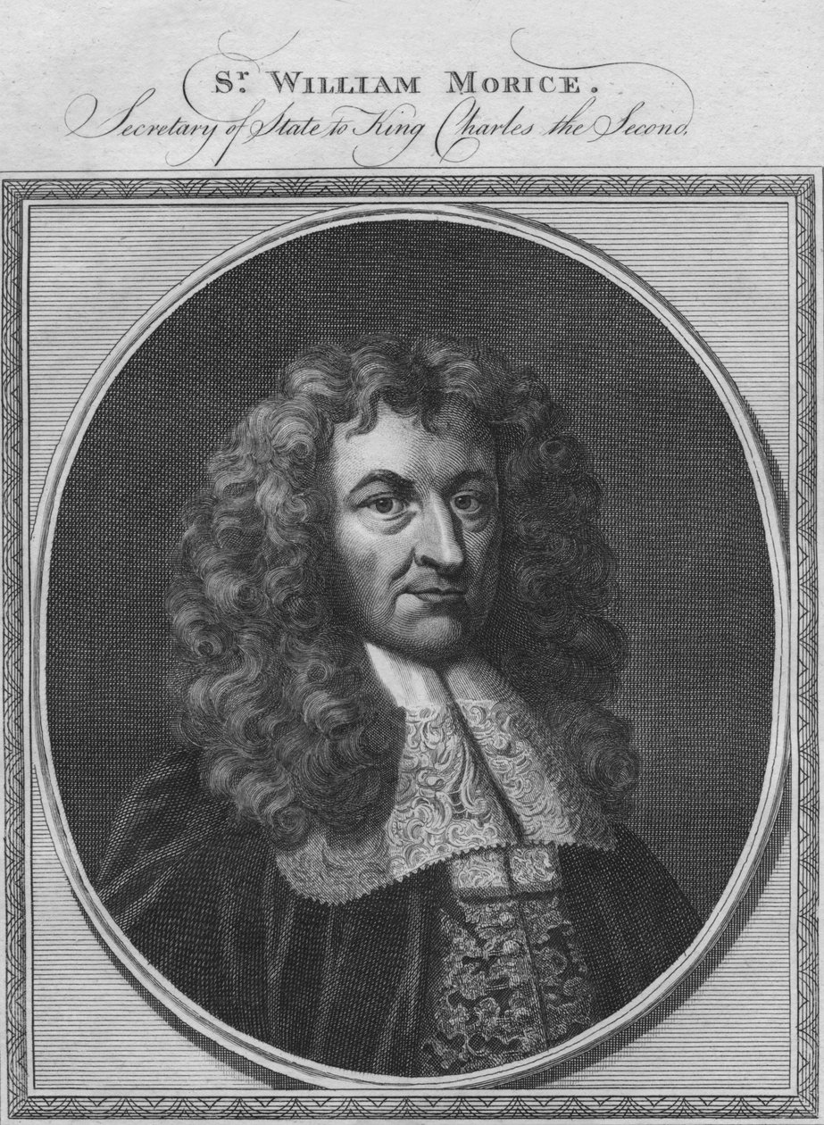 Sir William Morice, Staatssekretär von König Karl II., 1784 von Unbekannt