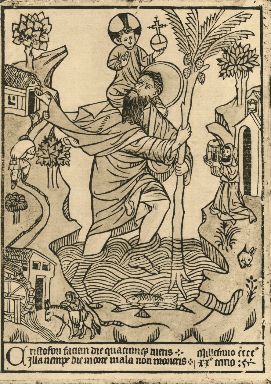 St. Christophorus, 1423, 1915 von Unbekannt