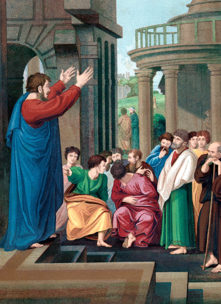 Der Apostel Paulus predigt den Athenern, ca. 1860 von Unbekannt
