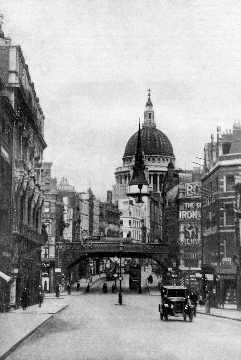 St. Pauls Kathedrale von der Fleet Street an einem Sonntag, London, um 1930er Jahre von Unbekannt
