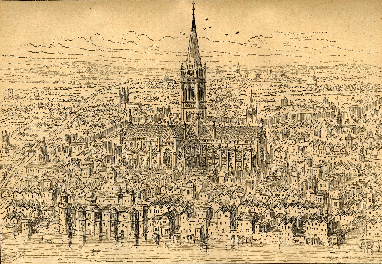 St. Pauls und die Nachbarschaft im Jahr 1540, 1897 von Unbekannt