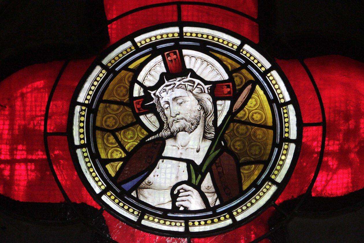 Buntglasfenster von Jesus, Kirche St. Peter und Paul, Istanbul, Türkei von Unbekannt