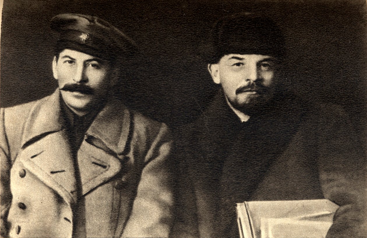 Stalin und Lenin, russische bolschewistische Revolutionsführer, Moskau, Russland, 1919 von Unbekannt