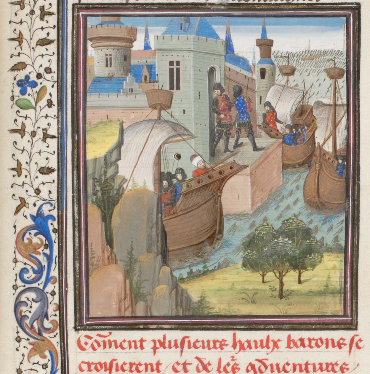 Beginn des Vierten Kreuzzugs. Miniatur aus der Historia von Wilhelm von Tyrus, 1460er Jahre von Unbekannt