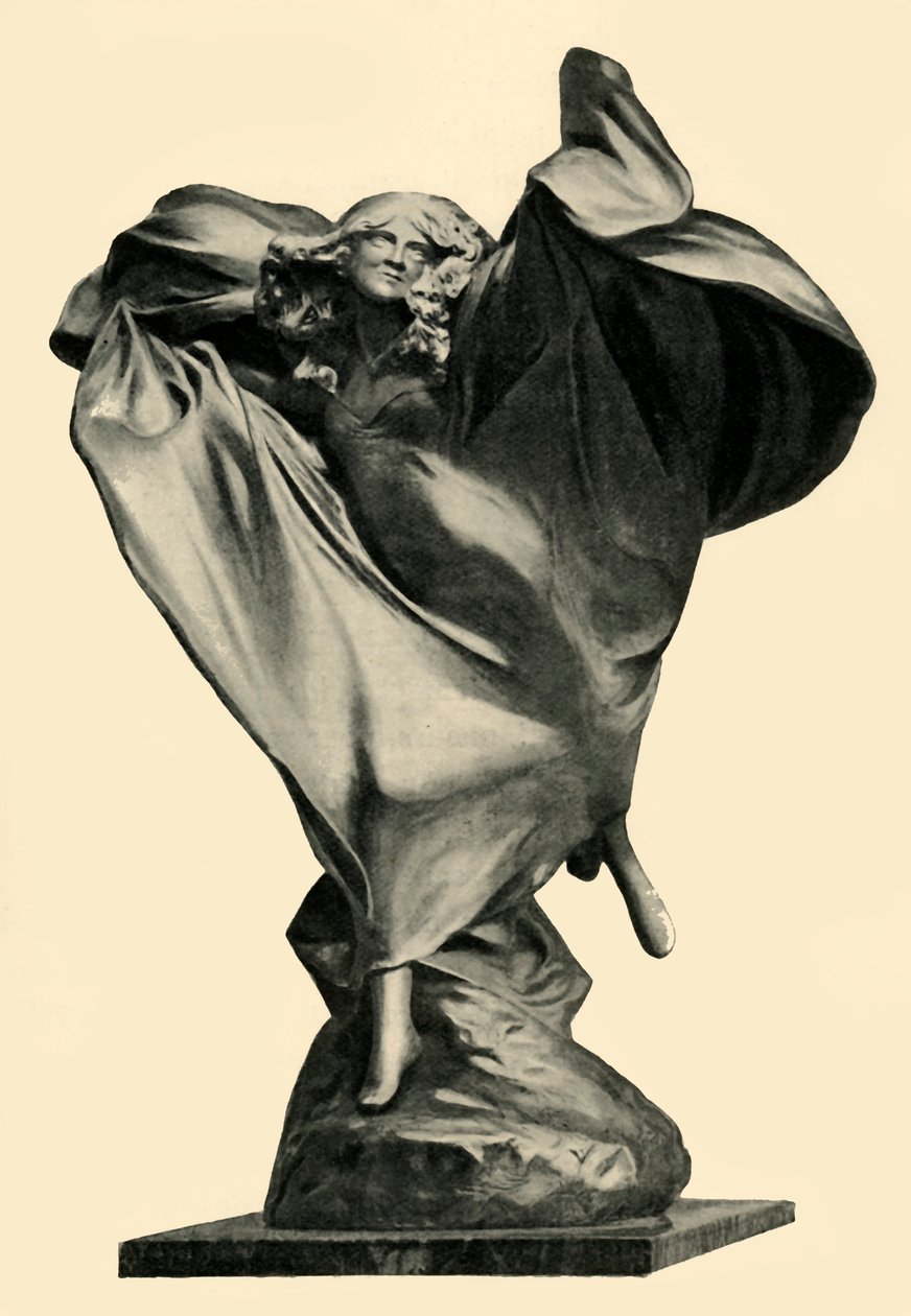 Statue von Loïe Fuller von Théodore Rivière, um 1890er, 1903 von Unbekannt
