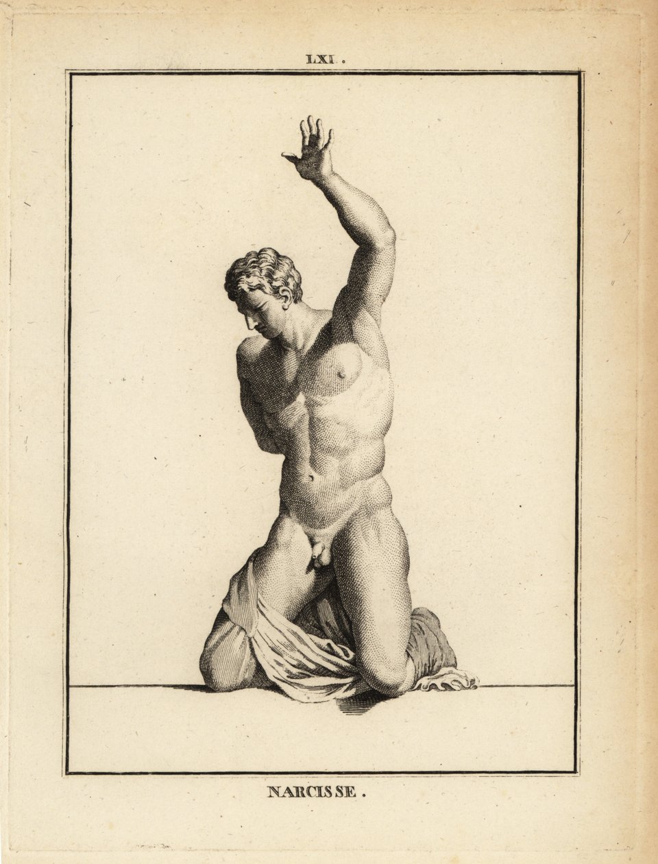 Statue des schönen Jägers Narziss, aus der griechischen Mythologie von Unbekannt