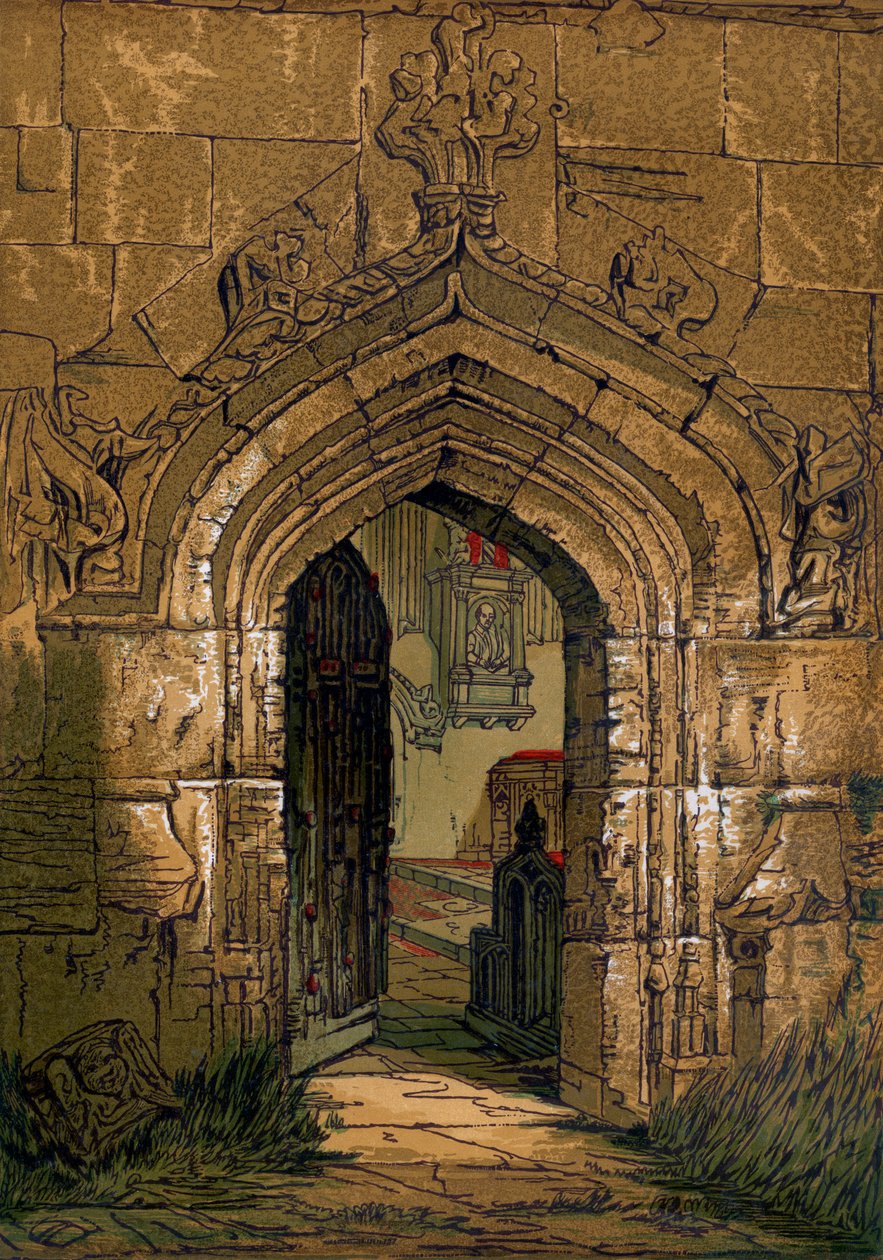 Stratford Church, Warwickshire, England, 1845 von Unbekannt
