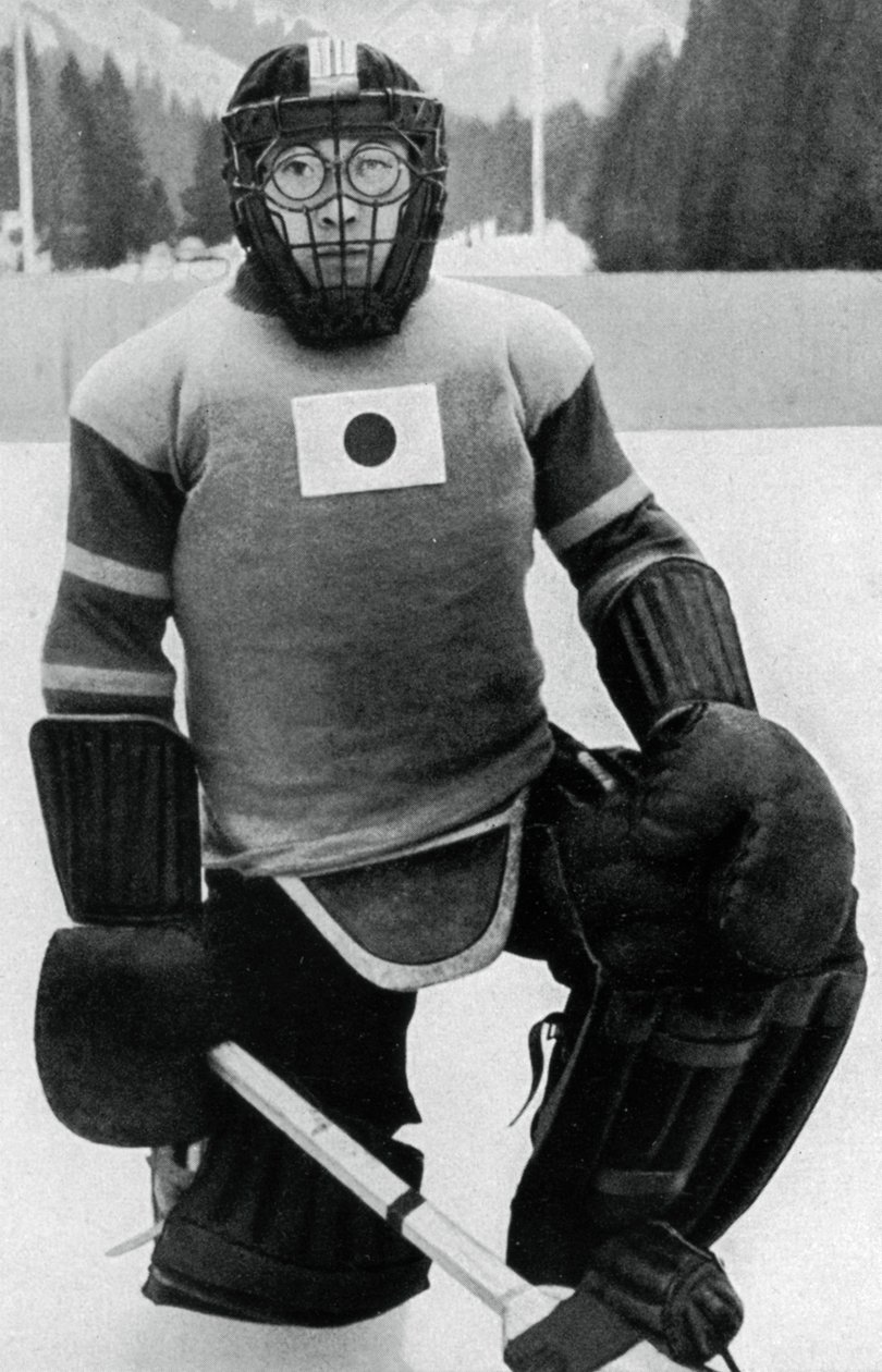 Teiji Homna, japanisches Eishockeyteam, Winterolympiade, Garmisch-Partenkirchen, Deutschland, 1936 von Unbekannt