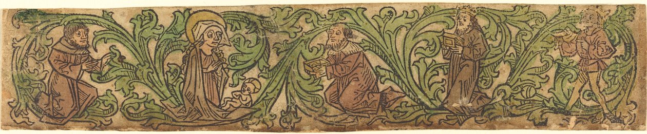 Die Anbetung der Könige in einem Rahmen von Unbekannt