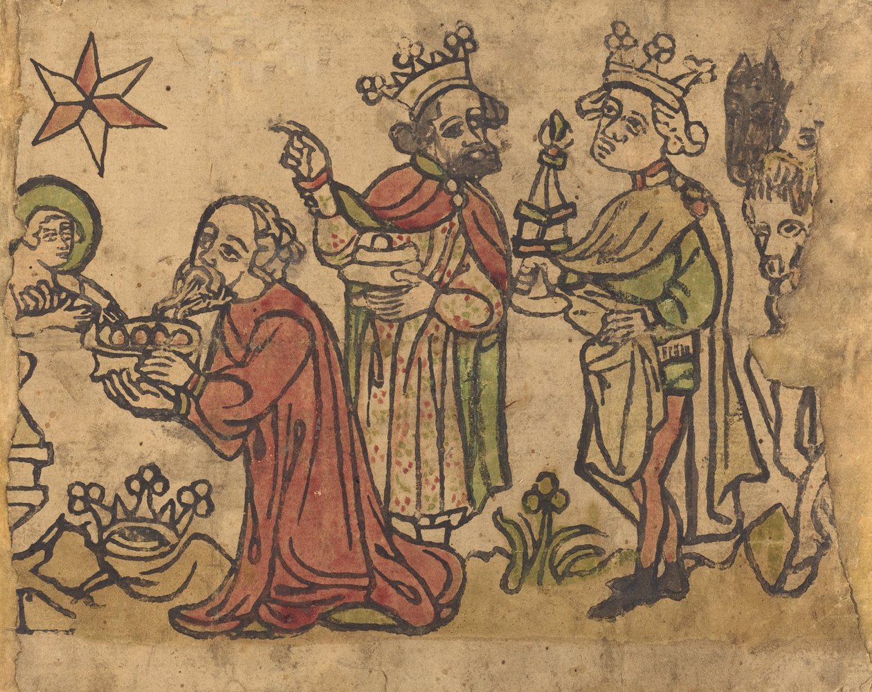 Die Anbetung der Könige, ca. 1400-1430 von Unbekannt