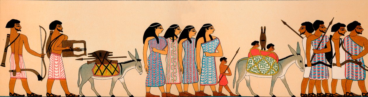 Die Ankunft eines Stammes semitischer Nomaden in Ägypten, 1895 v. Chr., 1903 von Unbekannt