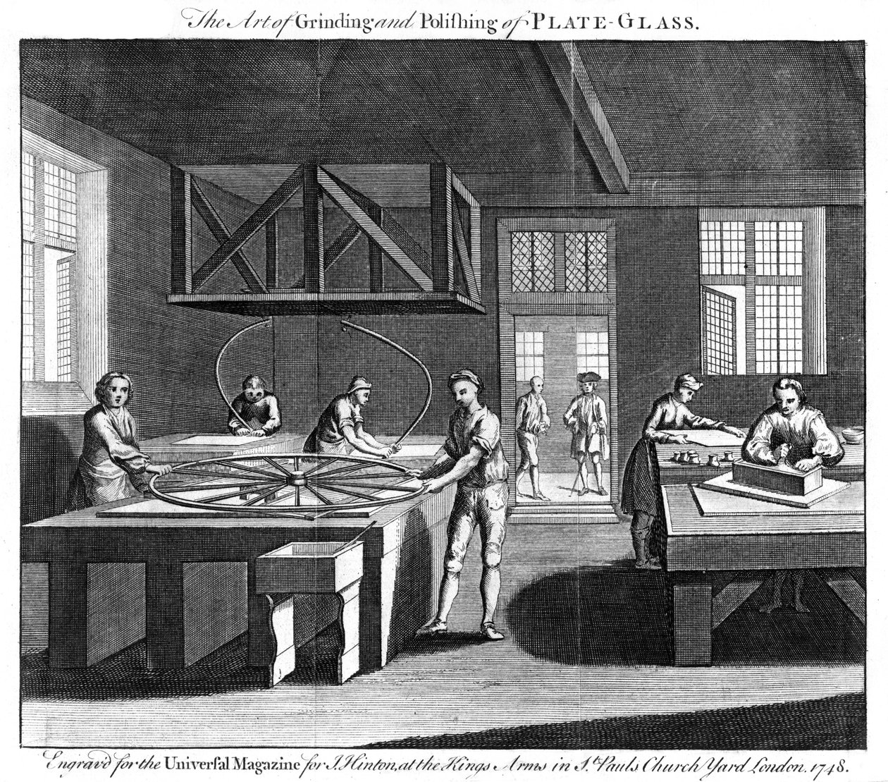 Die Kunst des Schleifens und Polierens von Flachglas, 1748 von Unbekannt