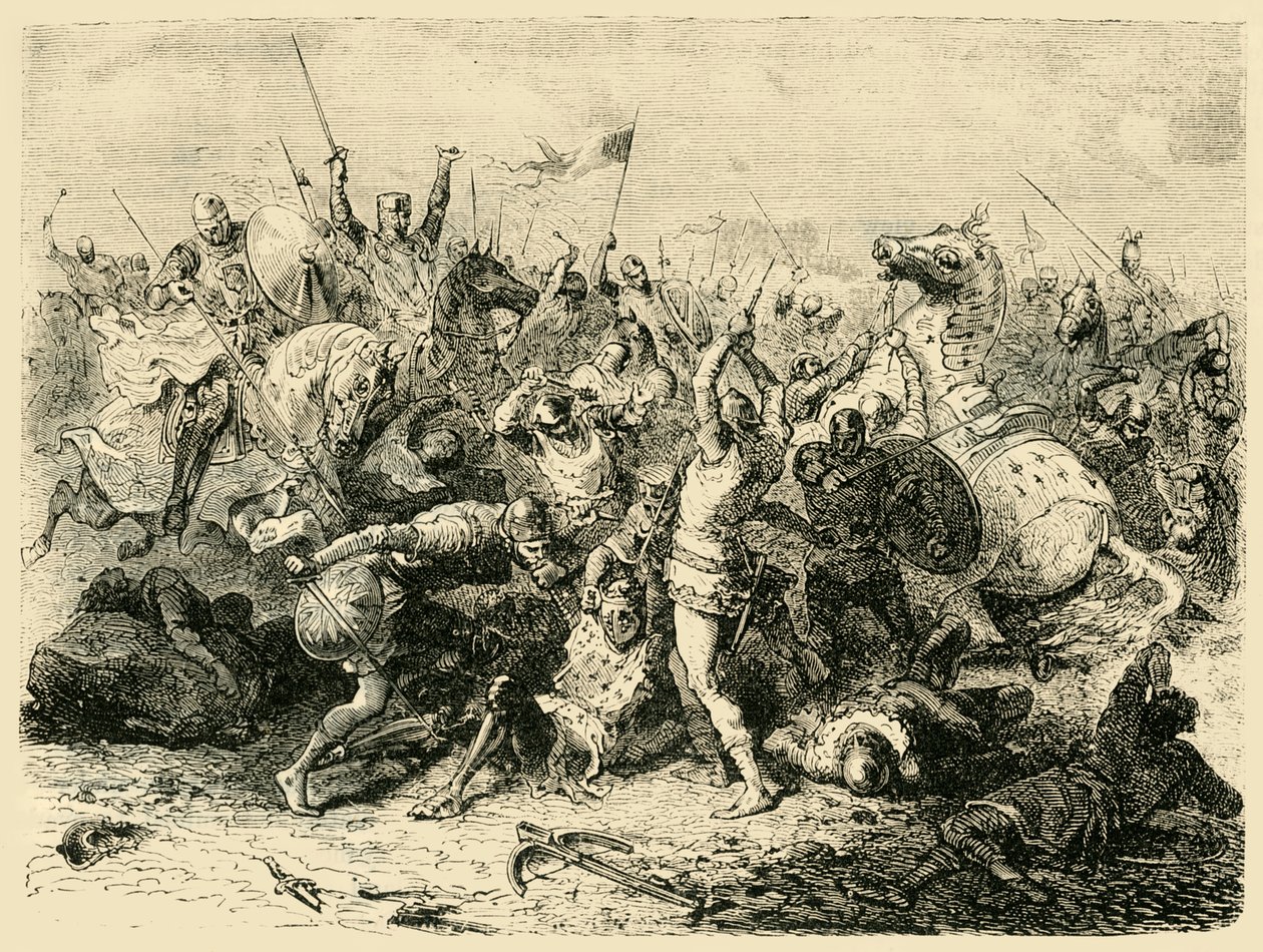 Die Schlacht von Bouvines, 1214, 1890 von Unbekannt