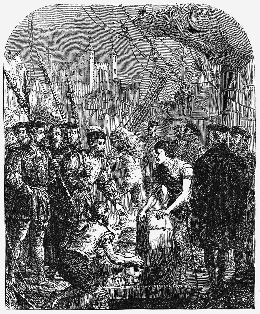 Die Bibel wird nach England geschmuggelt, 1536 1877 von Unbekannt