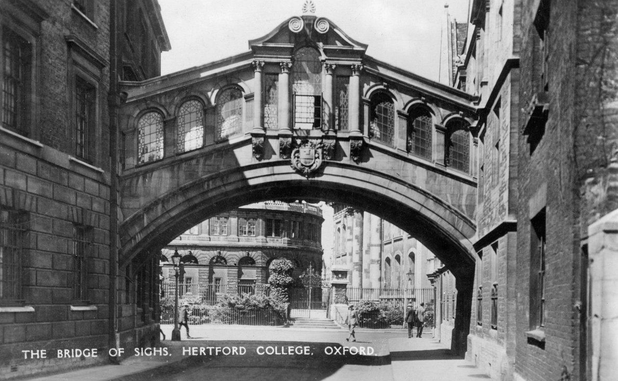 Die Seufzerbrücke, Hertford College, Universität Oxford, Oxford, frühes 20. Jahrhundert von Unbekannt