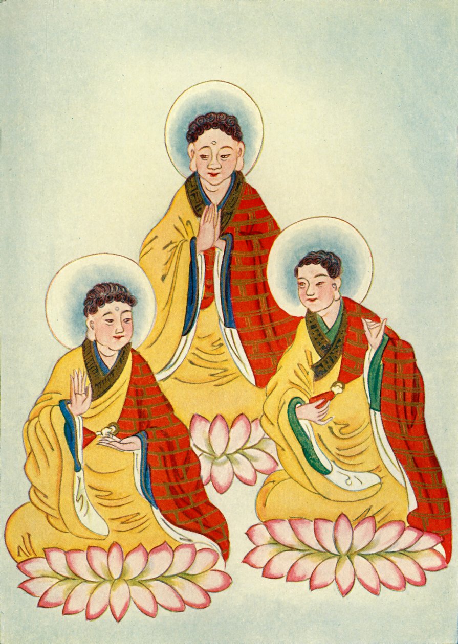 Die buddhistische Triade von Unbekannt