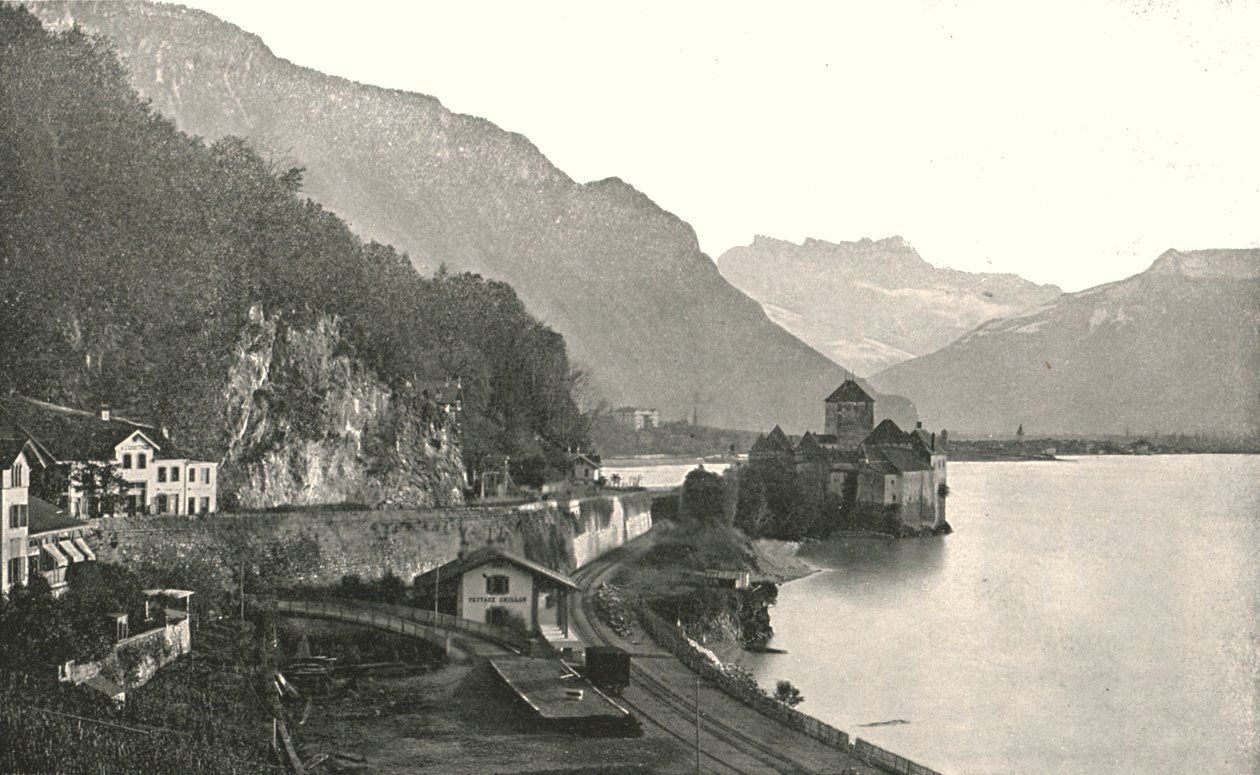Das Schloss von Chillon, Schweiz, 1895 von Unbekannt