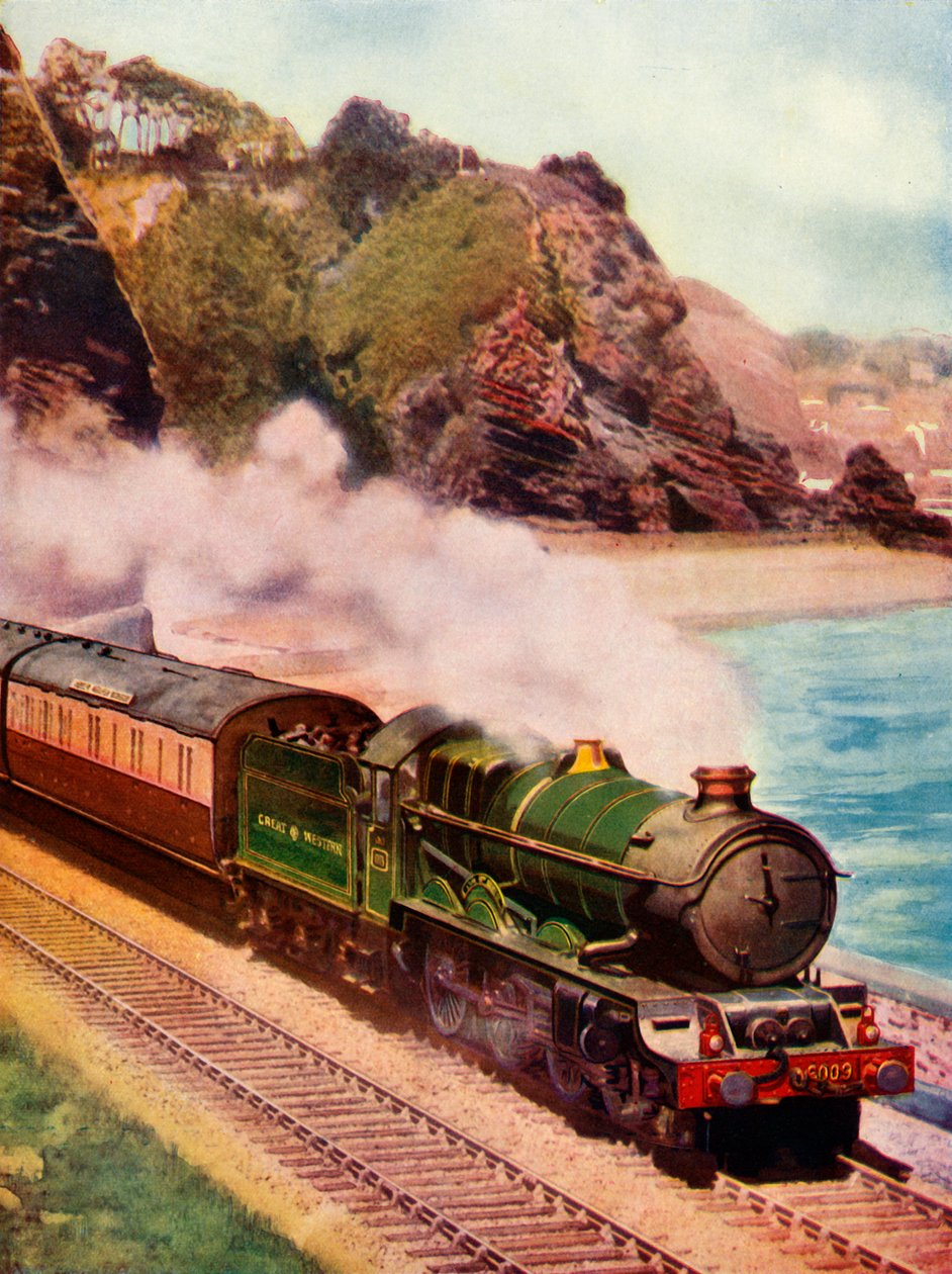 Der Cornish Riviera Express gezogen von einer King-Klasse Lokomotive, 1935-36 von Unbekannt