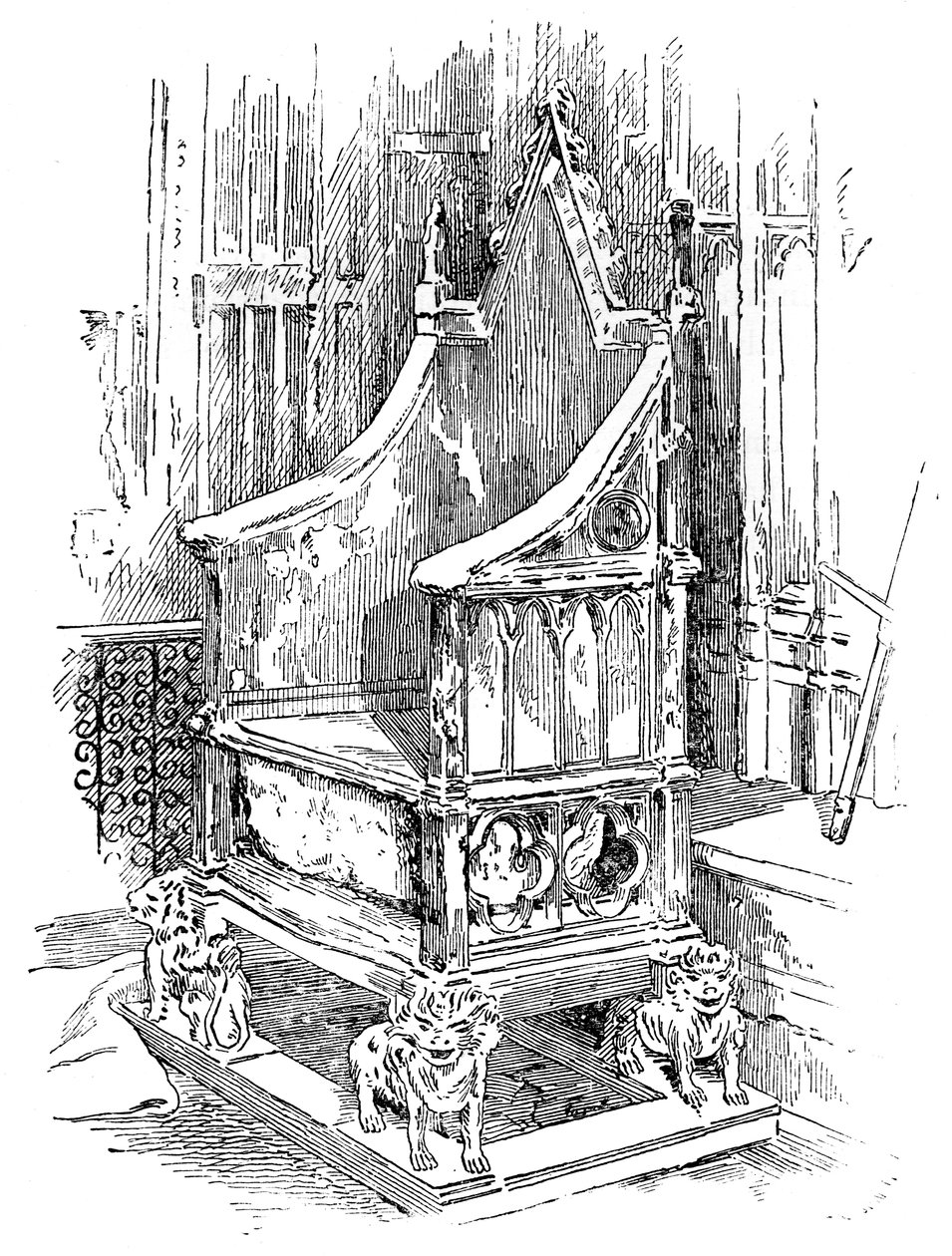 Der Krönungsstuhl, Westminster Abbey, London, 1900 von Unbekannt