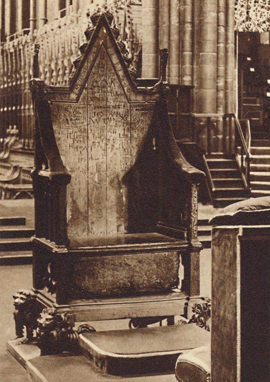 Der Krönungsstuhl und der Stein von Scone, 1937 von Unbekannt