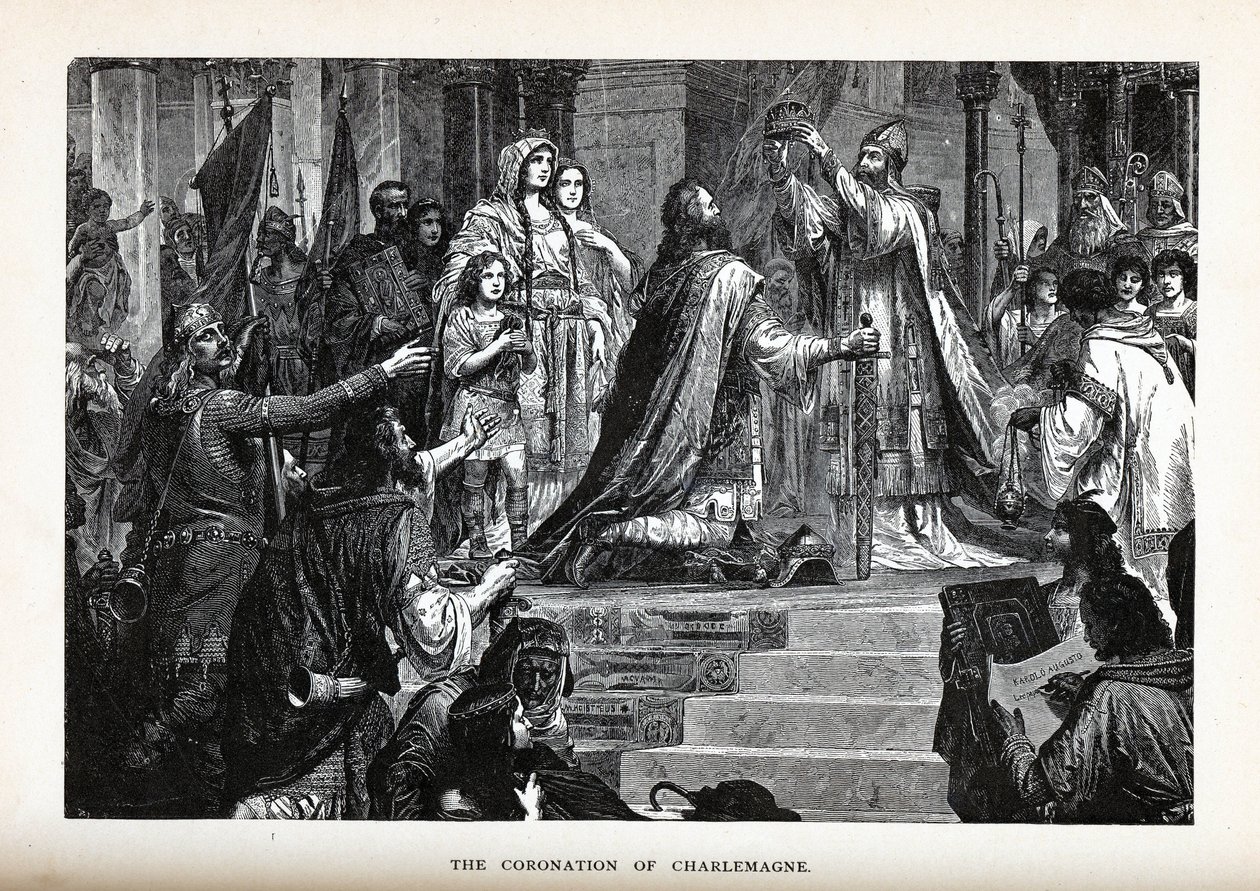 Die Krönung Karls des Großen, 1882 von Unbekannt