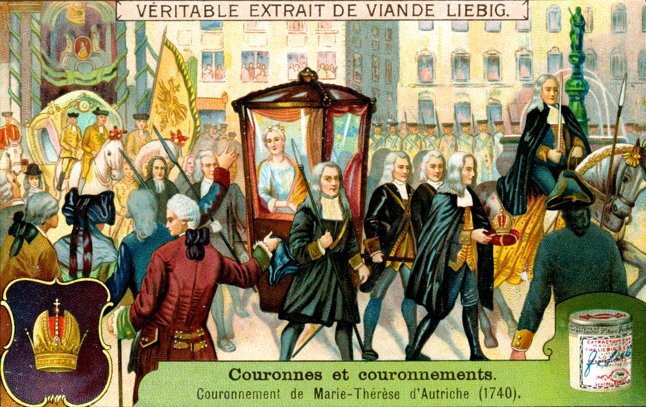 Die Krönung von Maria Theresia von Österreich im Jahr 1740, um 1900 von Unbekannt
