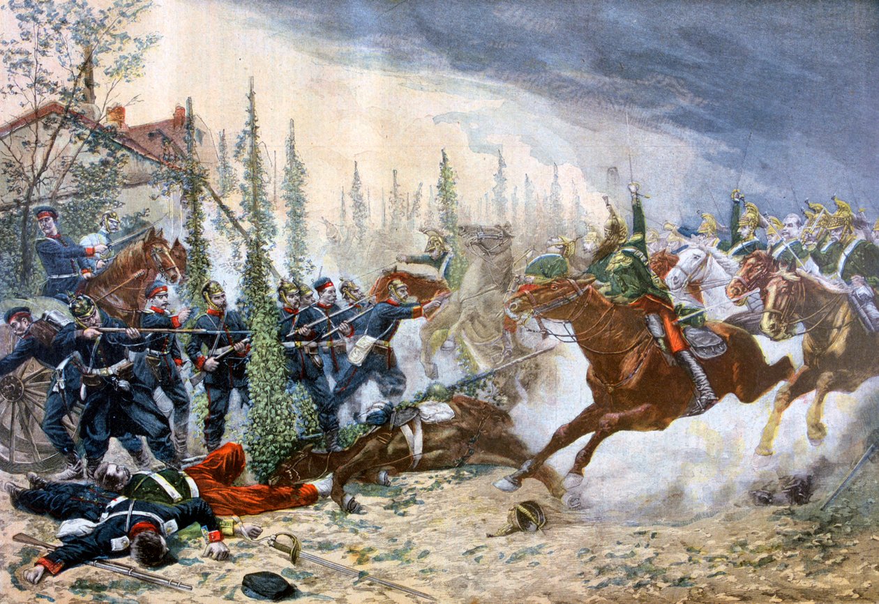 Die Dragoner, Schlacht von Gravelotte, 18. August 1870, 1894 von Unbekannt