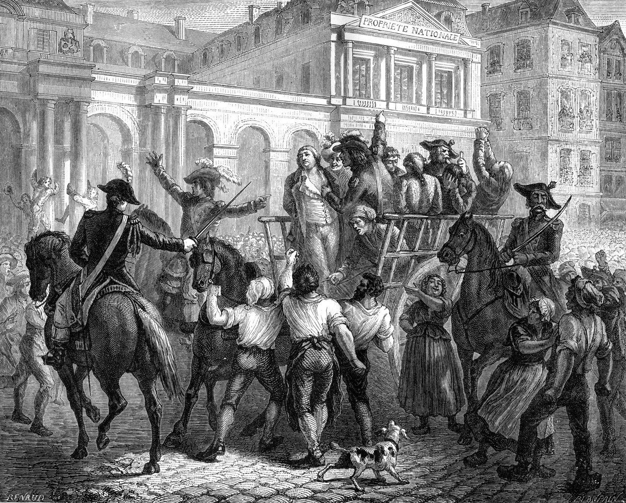 Der Herzog von Orleans auf dem Weg zur Guillotine, Paris, 6. November 1793, 1882-1884 von Unbekannt