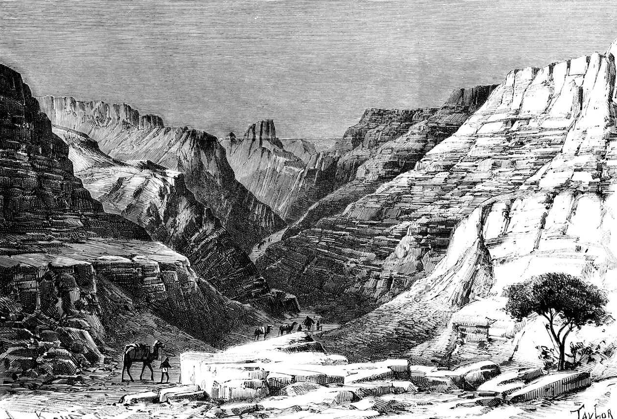 Die Egueri-Schlucht, Nordafrika, 1895 von Unbekannt