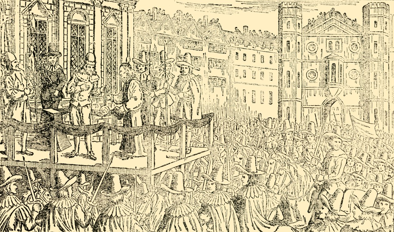 Die Hinrichtung von Charles I. in Whitehall, 30. Januar 1649 von Unbekannt