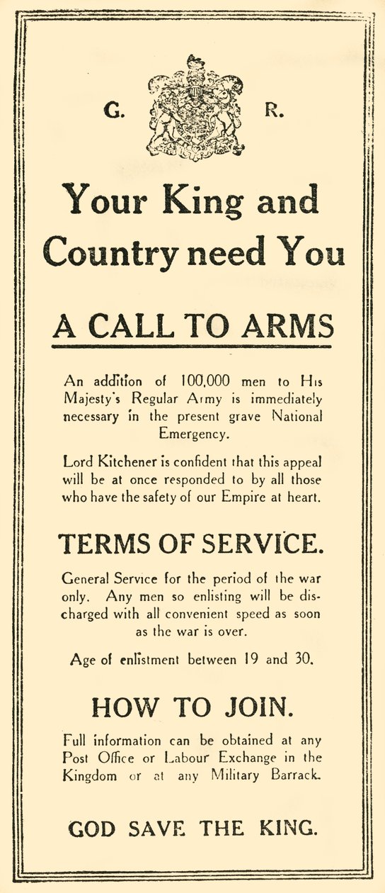 Die erste Werbung, ca. 1914, 1919 von Unbekannt